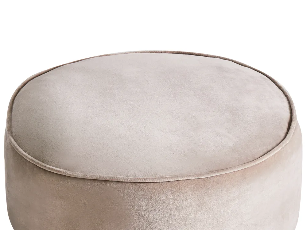 Pouf YULLE Samtstoff Hellbraun_993495
