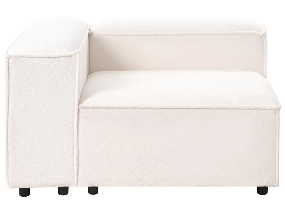 Modular Corner Sofa 2 Seater ARDAL with Ottoman Boucle Off-White Left Hand_908387