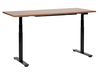 Schreibtisch elektrisch höhenverstellbar DESTINAS 160 cm 72 cm Braun / Schwarz