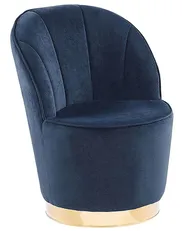 Sessel ALBY Samtstoff Dunkelblau_780869