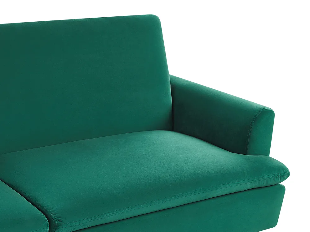 Sofa Bed 3 Seater VETTRE Velvet Dark Green_787942