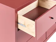 Kommode mit 6 Schubladen BARCALDINE Kiefernholz Burgunderrot_1062453