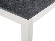 Gartenmöbel Set 6-Sitzer GROSSETO Granit geflammt Schwarz / Weiß_433162