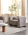 Sessel LEIREN Samtstoff Taupe