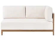 Garden Corner Sofa with Table 5 Seater SAMPIERI Metal Brown Left Hand_1007025
