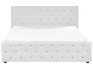 Bett mit Stauraum AMIENS Stoff Beige 180 x 200 cm_1185157