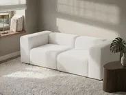 Modular Sofa 2 Seater FALSTERBO Corduroy Off-White_916077