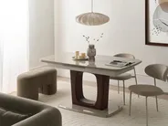 Ausziehbarer Esstisch BERRIGAN Hellbeige 160/200 cm 90 cm_1043804
