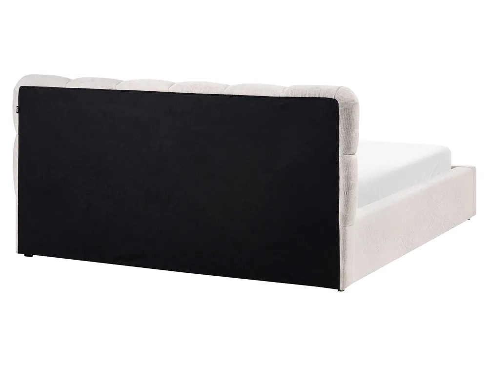 Krevet s prostorom za pohranu BASTON Tkanina Svijetlo bež 160 x 200 cm_1055395