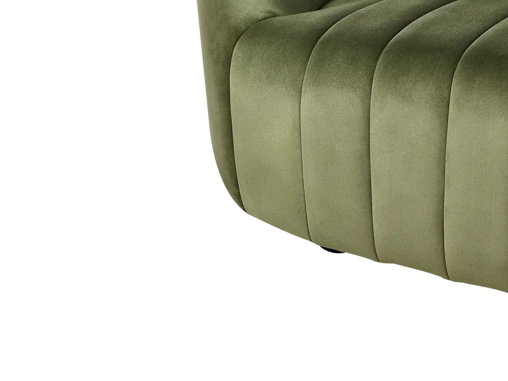Living Room Set 6 Seater MALUNG Velvet Dark Green_884257