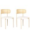 Esszimmerstuhl 2er Set ANDOVER Metall Hellbeige