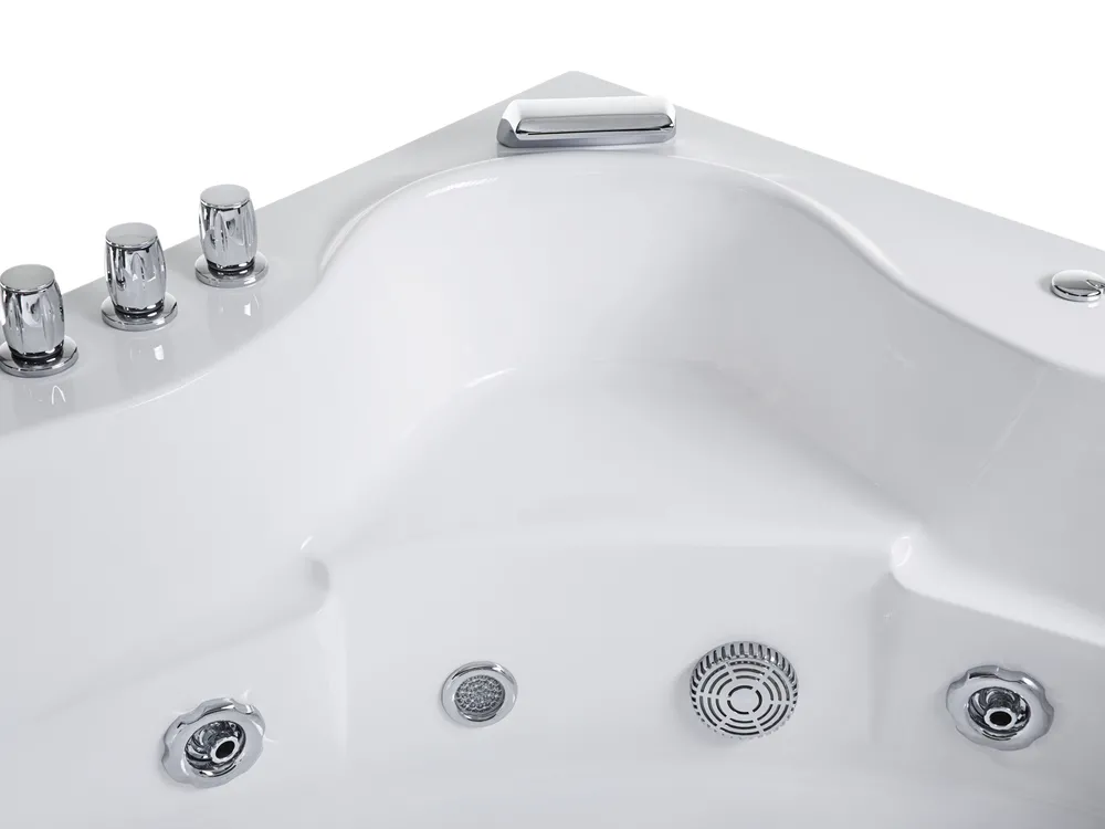 Corner Hot Tub with LED TOCOA 1900 x 1380 mm White_759382