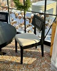 Set of 2 Dining Chairs RUBONIA Wood Black_1052686