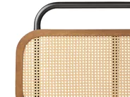 Bett mit Lattenrost Rattan BOUSSICOURT 160 x 200 cm Dunkelbraun_904464