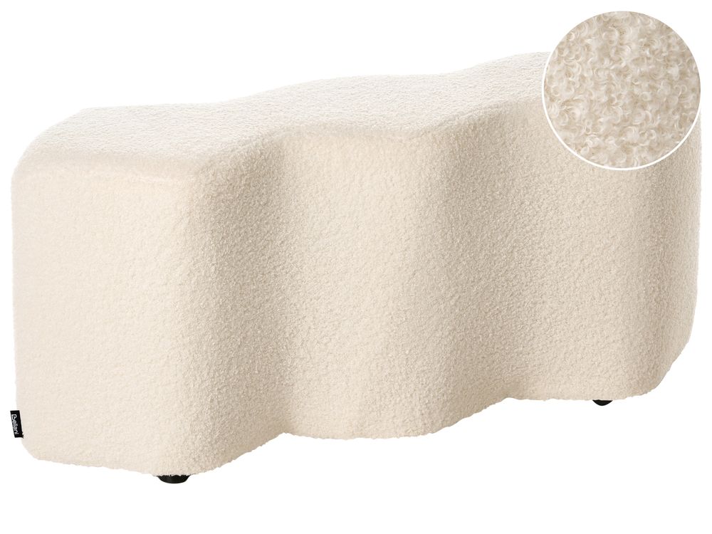Klupa LITTLETON Buklé Krem bijela