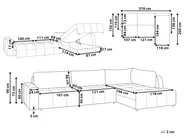 Eckschlafsofa 4-Sitzer INNVIK Stoff Braun linksseitig_965166