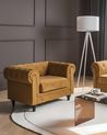 Sessel CHESTERFIELD Samtstoff Gold