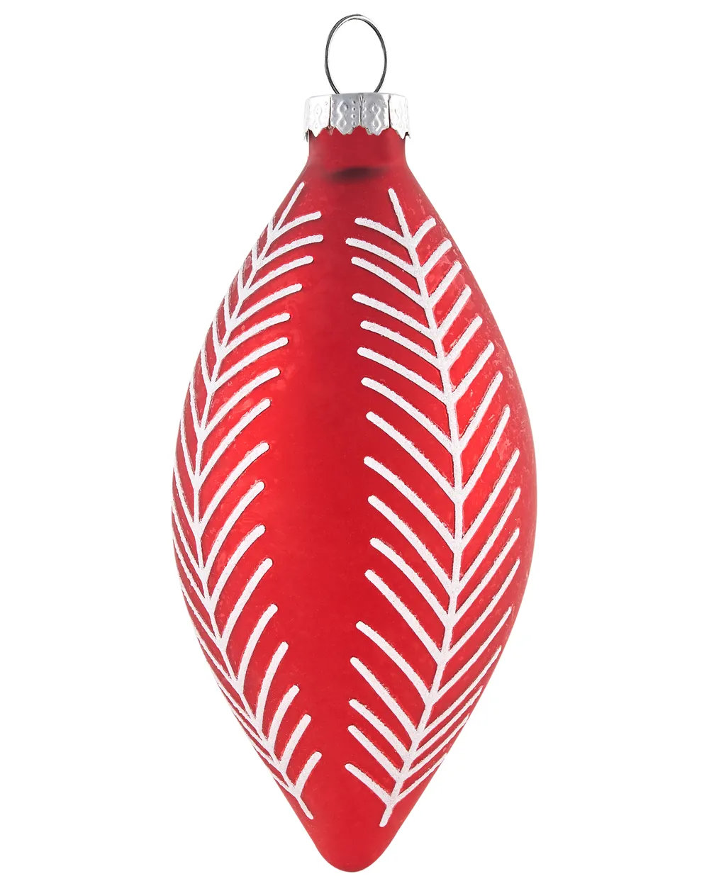 Set of 50 Baubles SNOWFLAKE Glass Red/ White_1028060