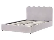Krevet s prostorom za pohranu NANTERRE Oženjena žena Sivo-bež 160 x 200 cm_1019582