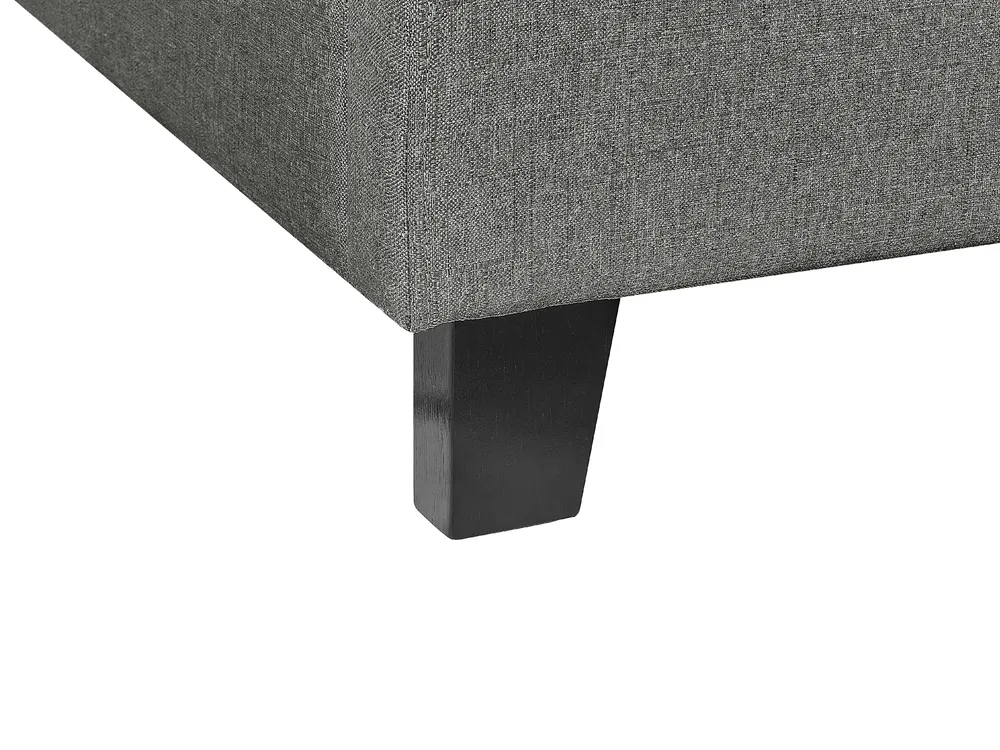 Bed without Headboard Fabric ROANNE 160 x 200 cm (EU King Size) Grey_771554