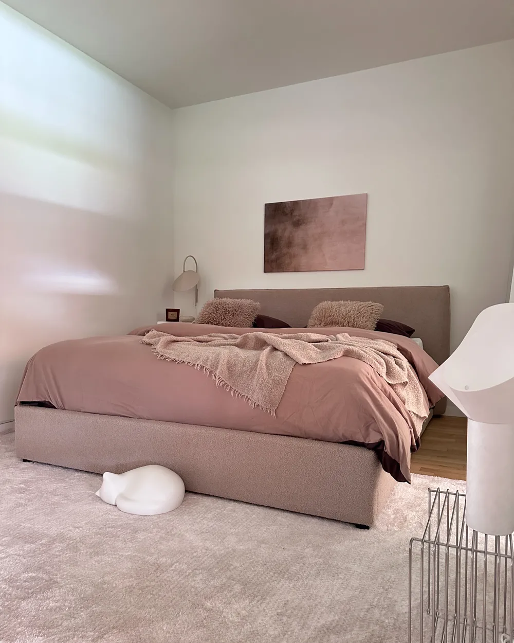 Bed Boucle LAVAUR 180 x 200 cm (EU Super King) Taupe_1041740