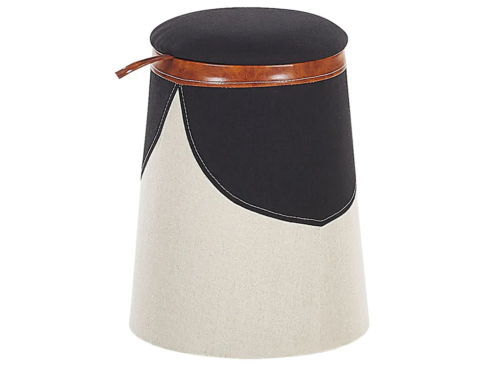 Kinderhocker mit Stauraum APACHE Kunstleinen Beige