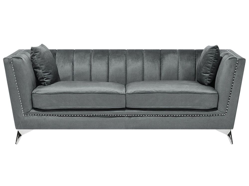Sofa 3 Seater GAULA Velvet Grey