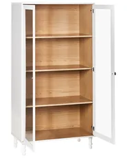 Vitrine mit Glastüren TINGLEDALE 80 cm Weiß_949845