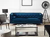 Sofa 3-Sitzer AVALDSENES Samtstoff Marineblau