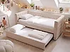 Ausziehbett Bouclé GASSIN 90 x 200 cm Hellbeige