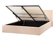 Bett mit Stauraum ORBEY Bouclé Beige 140 x 200 cm_964433