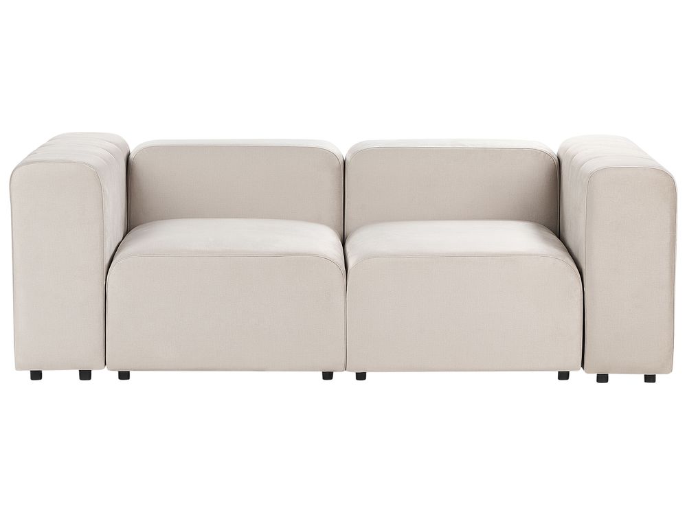 Modular Sofa 2 Seater FALSTERBO Velvet Light Beige