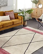 Rug AFSAR Light Beige 140 x 200 cm Cotton_1180019