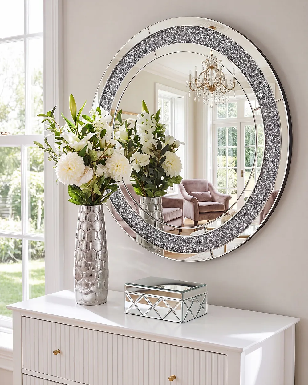 Wandspiegel ERBRAY 70 cm 70 cm Silber_1169902
