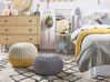Pouf CONRAD Baumwolle Grau