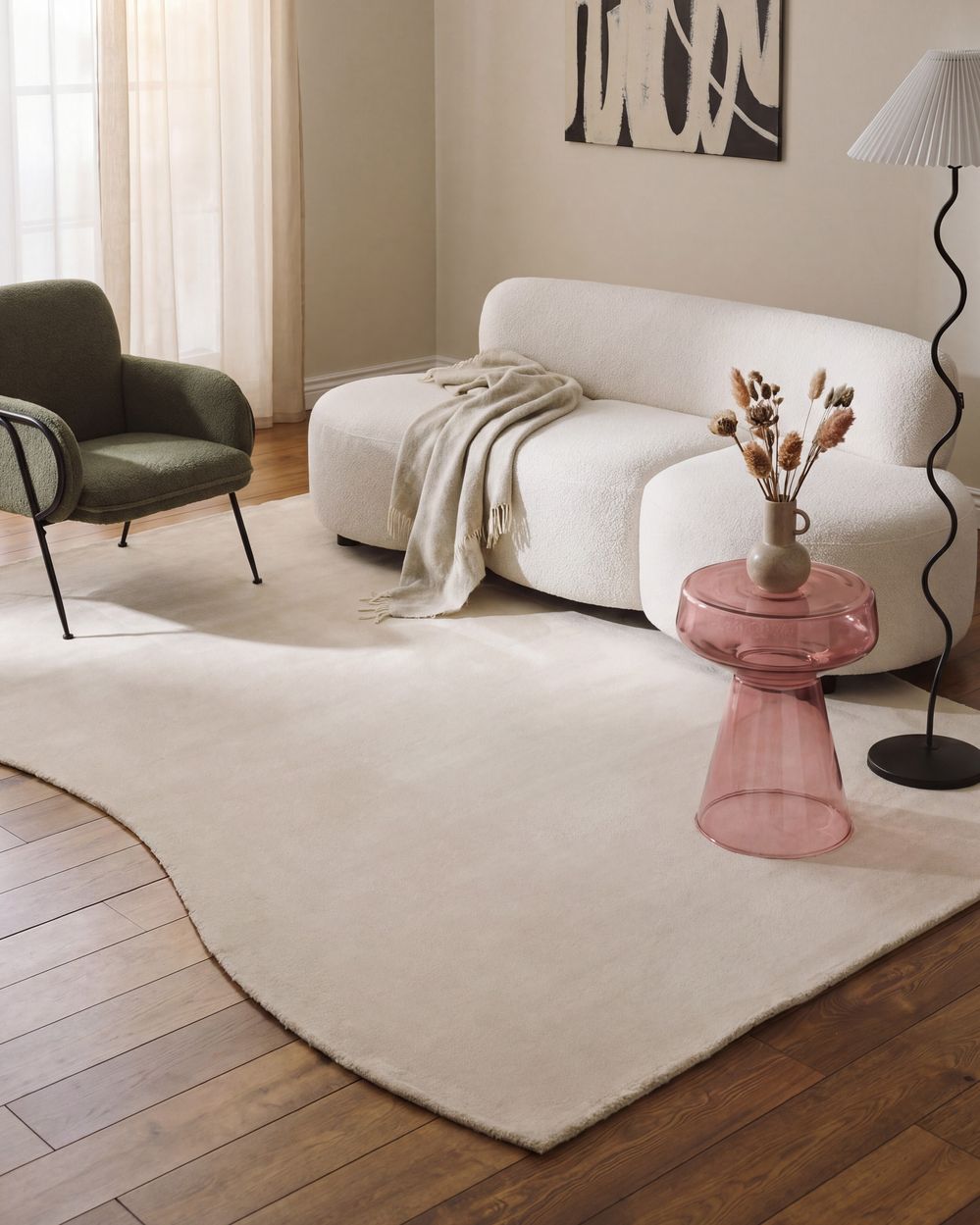Teppich TANGRA Hellbeige 160 x 230 cm