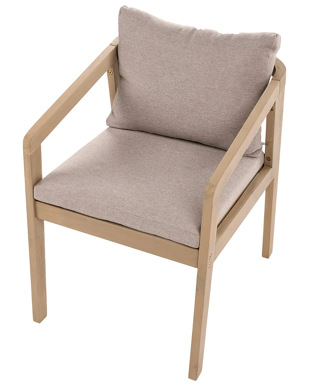 Set of 2 Garden Chairs with Cushions TOSCANELLA Certified Acacia Wood Light Brown_1161957