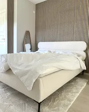 Bed Boucle LESSAY 180 x 200 cm (EU Super King) Off-White_1034183