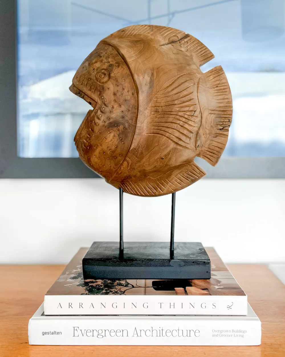Figuur Vis PLAICE FISH Teakhout Bruin_1000922