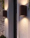 LED Außenwandleuchte 2er Set LAZARO Braun