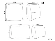 Set of 3 Outdoor Cushions VIVID Floral Pattern Multicolour_979796