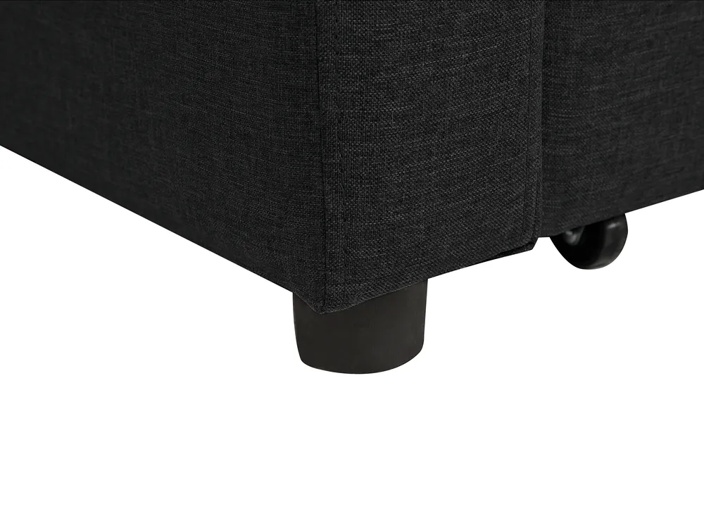 Schlafsofa 3-Sitzer GLOMMA Stoff Schwarz_718006