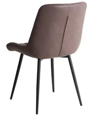 Set of 2 Dining Chairs MELROSE II Faux Leather Dark Brown_716700