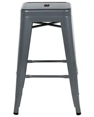 Set of 2 Bar Stools CABRILLO Metal Grey_727823