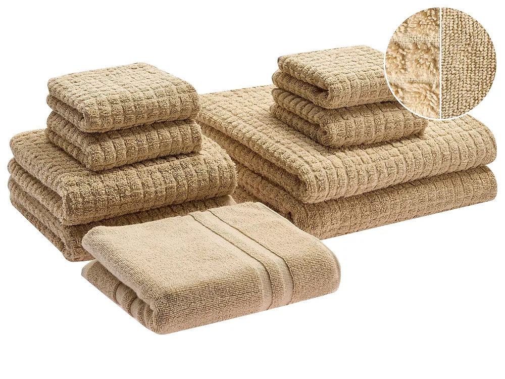 Handtücher 9er Set ATAI Baumwolle Beige