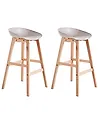Set mit 2 Barstühlen MICCO Taupe