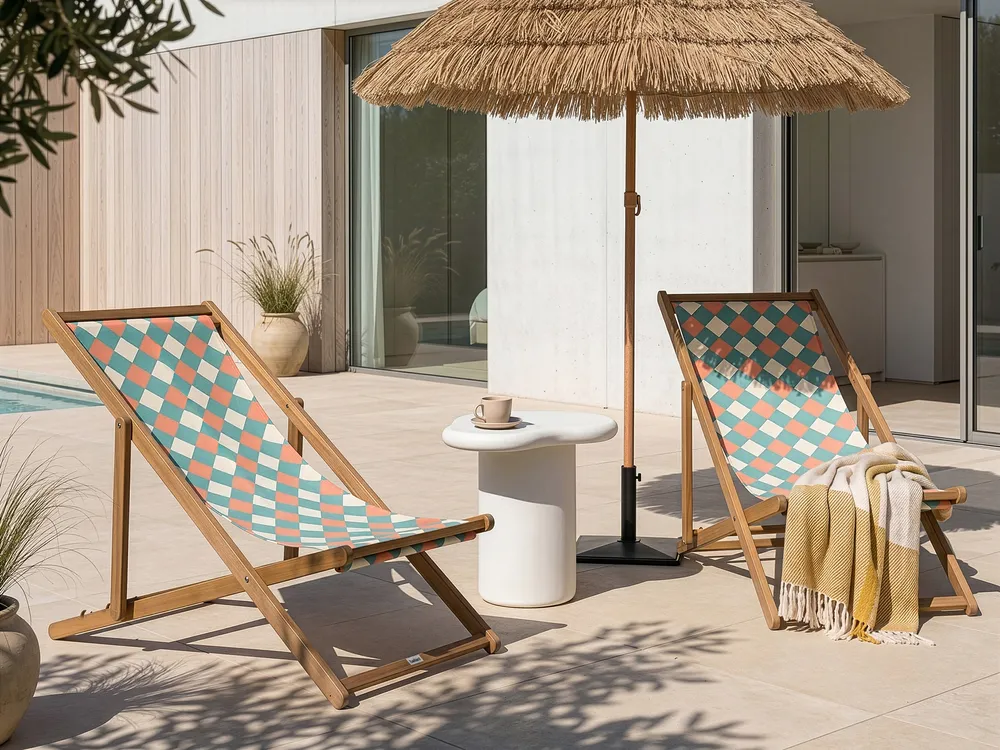 Ersatzstoff für Sonnenliege 2er Set ANZIO/AVELLINO 113 x 44 cm Grün