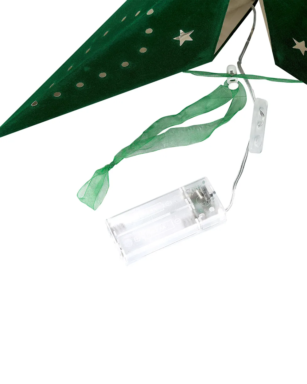 Wanddekoration 2er Set LED MOTTI 60 cm Stern Smaragdgrün_835537