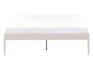 Bett mit Lattenrost Metall VAURS 140 x 200 cm Hellbeige_1165429