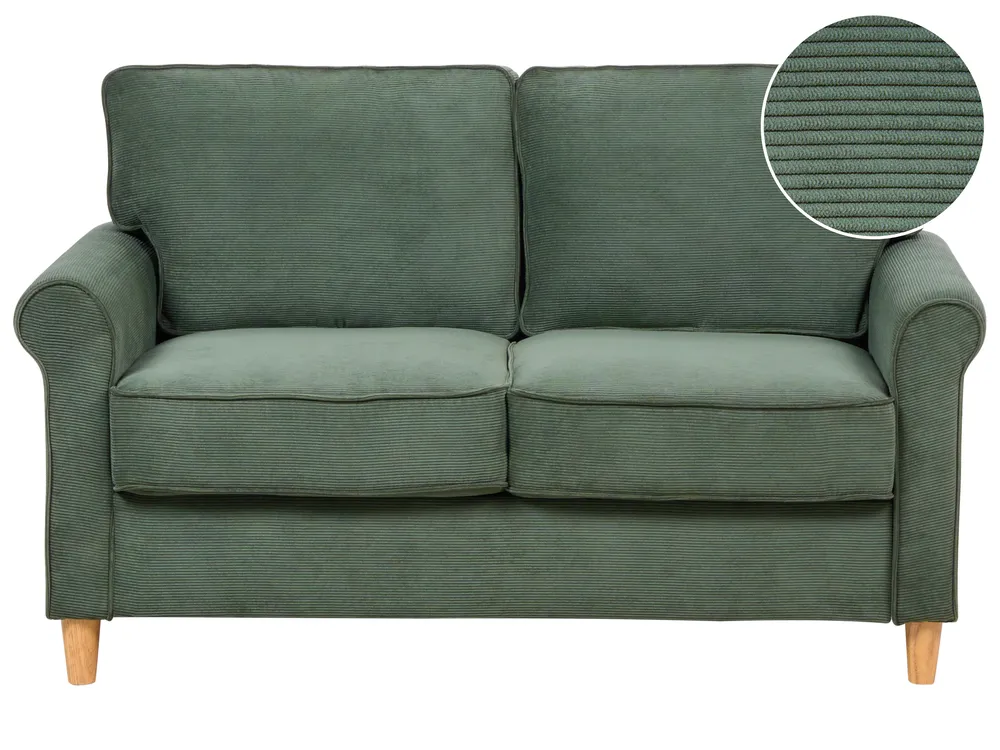 Sofa 2-Sitzer RONNEBY Cord Dunkelgrün